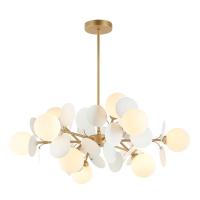 Люстры на штанге — Подвесная люстра Lumien Hall Ilmari LH4136/12P-GD-WT купить в 