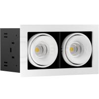 Встраиваемые точечные светильники — Встраиваемый светильник LeDron ON-202-9W WH-BK купить в 