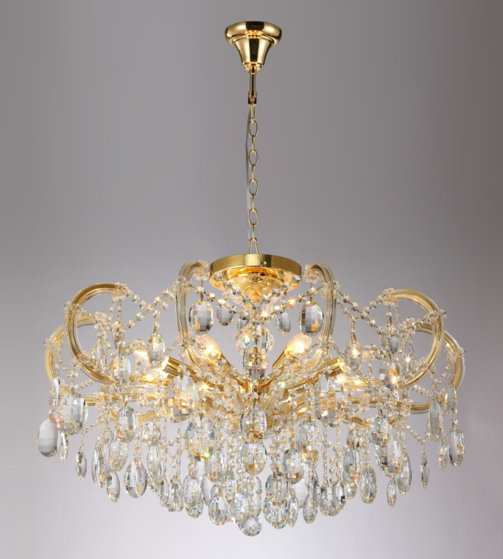 Люстры подвесные — Подвесная люстра Crystal Lux HOLLYWOOD SP-PL8 GOLD D800 купить в 