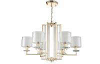 Люстры подвесные — Подвесная люстра Crystal Lux NICOLAS SP-PL6 GOLD/WHITE купить в 