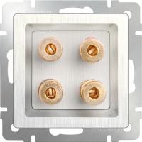 Розетки — Розетка Werkel WL13-AUDIOx4 (перламутровый рифленый) купить в 