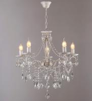 Люстры подвесные — 02609/5 белый с патиной золото купить в 