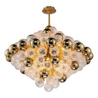 Люстры на штанге — Подвесная люстра iLamp Rockfeller 100D-18 Matt Bronze купить в 