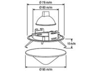 Встраиваемые точечные светильники — Встраиваемый светильник Gumarcris 637CRO купить в 