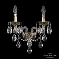 Настенные бра — Бра Bohemia Ivele Crystal 16115B/2/165/XL GB купить в  Настенные бра — Бра Bohemia Ivele Crystal 16115B/2/165/XL GB купить в