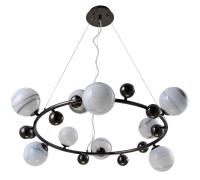 Люстры подвесные — Подвесная люстра Crystal Lux SALVADORE SP9H BLACK CHROMIUM купить в 