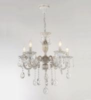 Люстры подвесные — 2947/5 белый с патиной хром купить в 
