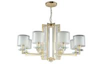 Люстры подвесные — Подвесная люстра Crystal Lux NICOLAS SP-PL8 GOLD/WHITE купить в 