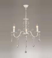 Люстры подвесные — 2841/3 белый с патиной хром купить в 