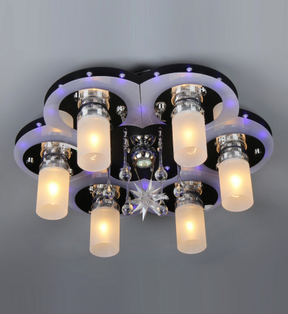 Потолочные люстры — 1154/6+1 черный-RGB купить в 