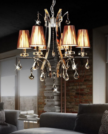 Люстры подвесные — Подвесная люстра Lumina Deco LDP 66247-6 BR купить в 