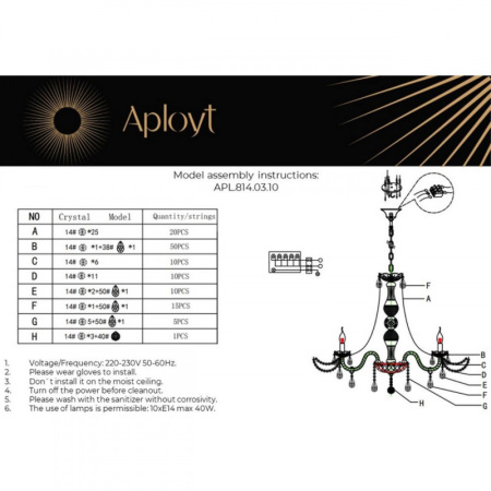 Люстры подвесные — Подвесная люстра APLOYT APL.814.03.10 купить в  Люстры подвесные — Подвесная люстра APLOYT APL.814.03.10 купить в