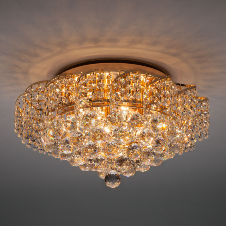 Люстры накладные — Накладная люстра Eurosvet 16017/9 золото Strotskis купить в 