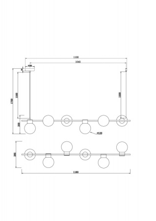 Люстры подвесные — Подвесная люстра Freya FR5232PL-06B купить в 