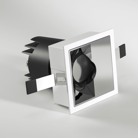 Встраиваемые точечные светильники — Встраиваемый светильник Elektrostandard 25091/LED 10W 3000K белый/хром купить в 