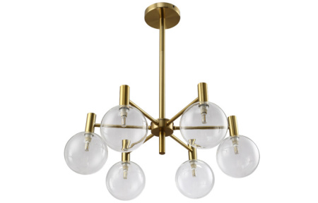 Люстры на штанге — Люстра на штанге Crystal Lux ANDRES SP6 BRONZE/TRANSPARENTE купить в 