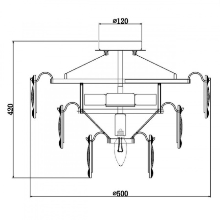 Люстры на штанге — Люстра на штанге Vele Luce VL1904L05 купить в 