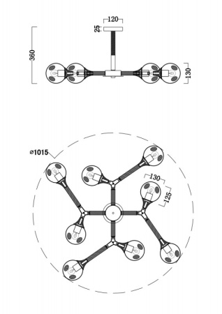 Люстры на штанге — Люстра на штанге Freya FR5105CL-08W купить в 