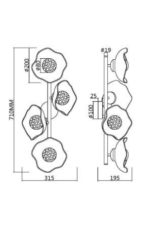 Настенные бра — Бра Maytoni MOD207WL-04BS купить в 