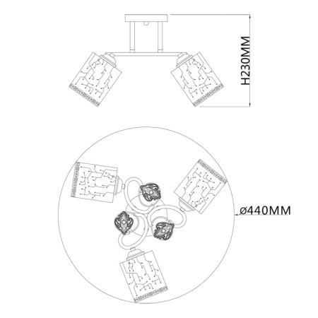Люстры накладные — Накладная люстра Escada 1118/3PL купить в  Люстры накладные — Накладная люстра Escada 1118/3PL купить в