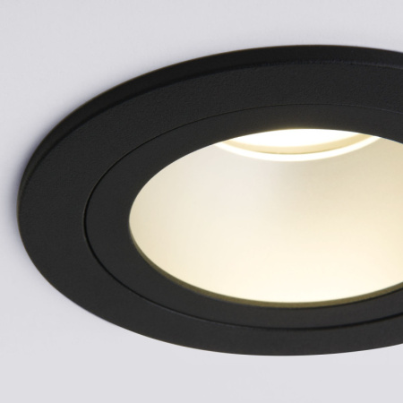 Встраиваемые точечные светильники — Встраиваемый светильник Elektrostandard 122 MR16 серебро/черный купить в 