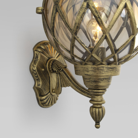 Уличные настенные светильники — Светильник настенный Elektrostandard Sirius U черное золото купить в 