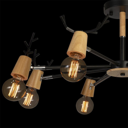 Люстры на штанге — Люстра на штанге LOFT IT 10024/8 Black купить в 