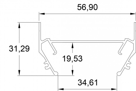 Профили для шинопроводов — Профиль для шинопроводов Denkirs TR3050-AL купить в 