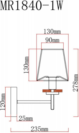 Настенные бра — Бра MyFar MR1840-1W купить в 