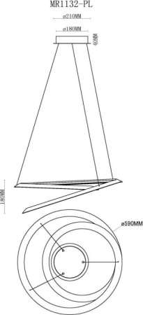 Люстры подвесные — Подвесная люстра MyFar MR1132-PL купить в 