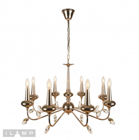 Люстры подвесные — Подвесная люстра iLamp 1020-8GD купить в 