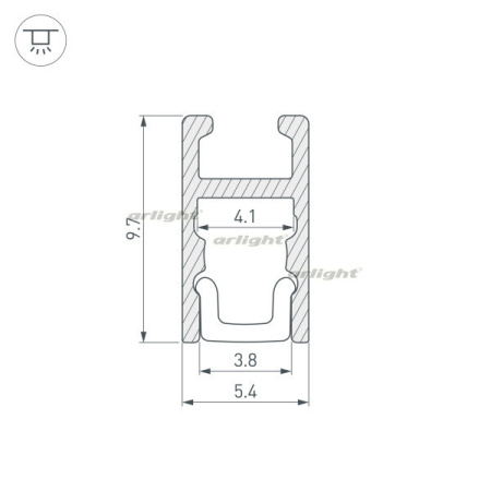 Профили для светодиодных лент — Профиль Arlight 036385 купить в  Профили для светодиодных лент — Профиль Arlight 036385 купить в