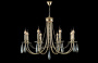 Люстры подвесные — Подвесная люстра Crystal Lux VICTORIA SP8 GOLD/AMBER купить в 
