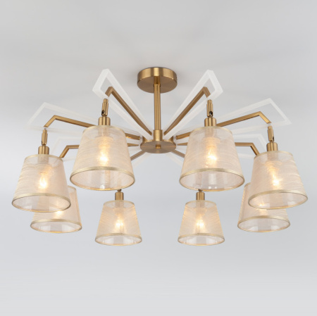 Люстры на штанге — Люстра на штанге Eurosvet 60082/8 золотая бронза купить в 