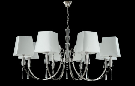 Люстры подвесные — Подвесная люстра Crystal Lux MARSELA SP-PL8 NICKEL купить в 