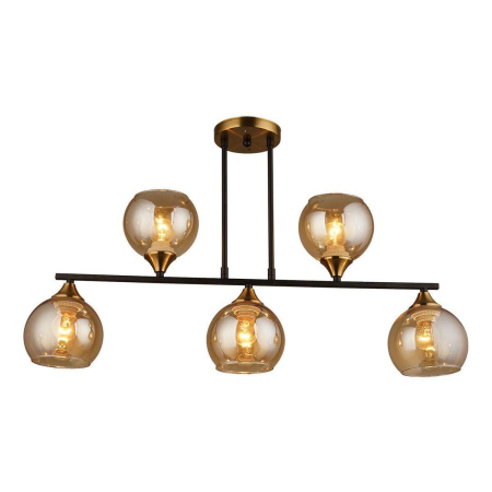 Люстры на штанге — Потолочная люстра IMEX MD.1234-5-S BK+CP купить в 