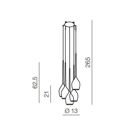Подвесные светильники — Подвесной светильник Azzardo Izza 5 AZ0311 купить в 