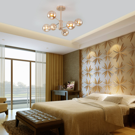 Люстры на штанге — Люстра на штанге Eurosvet 30166/6 золото купить в 