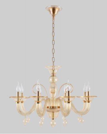 Люстры подвесные — Подвесная люстра Crystal Lux CAETANO SP-PL8 AMBER купить в 