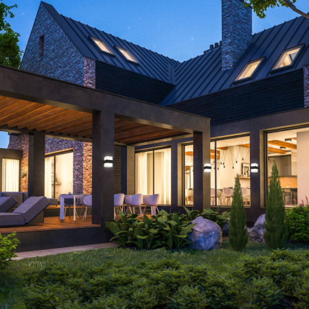 Уличные настенные светильники — Светильник настенный Elektrostandard 1519 TECHNO LED Maul чёрный купить в 