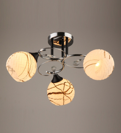 Потолочные люстры — 00888/3 хром+черный купить в 
