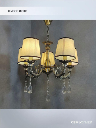 Люстры подвесные — Подвесная люстра Seven Fires Sejnt WD3517/5H-AB-BG купить в 