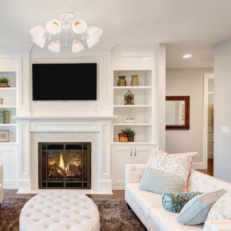 Люстры на штанге — Люстра на штанге Eurosvet 30156/8 белый с золотом купить в 