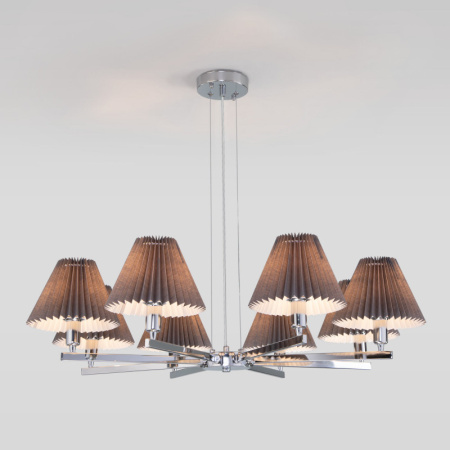 Люстры подвесные — Подвесная люстра Eurosvet 60136/8 хром/графит купить в 