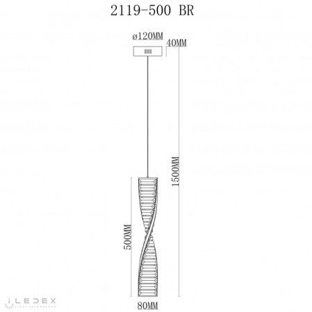 Подвесные светильники — Подвесной светильник iLedex 2119-500 BR купить в  Подвесные светильники — Подвесной светильник iLedex 2119-500 BR купить в