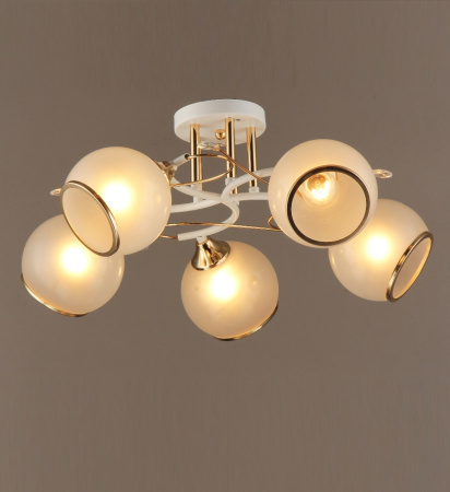 Потолочные люстры — 03138/5 белый с патиной золото купить в 