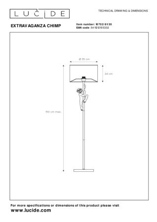 Детские торшеры — Детский торшер LUCIDE 10702/81/30 купить в 