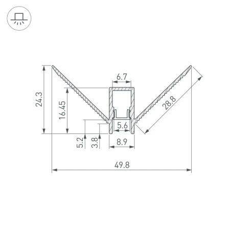 Профили для светодиодных лент — Профиль Arlight 043162 купить в  Профили для светодиодных лент — Профиль Arlight 043162 купить в