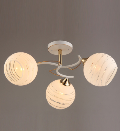Потолочные люстры — 03223/3 белый с патиной золото купить в 