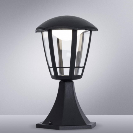 Низкие уличные фонари — Садово-парковый светильник ARTE Lamp A6064FN-1BK купить в 